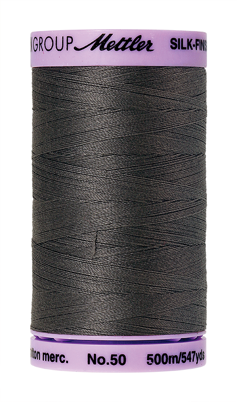 Mettler  Silk-Finish 50wt Solid Cotton Thread 547yd/500M Dark Charcoal