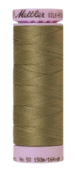 Mettler Silk-finish 50wt Solid Cotton Thread 164yd/150m Olive Drab