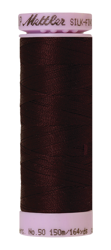 Mettler Silk-finish 50wt Solid Cotton Thread 164yd/150m Mahogany