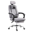 Brady Ergonomic Executive High Back Office Chair with Footrest and Lumbar Support-Grey