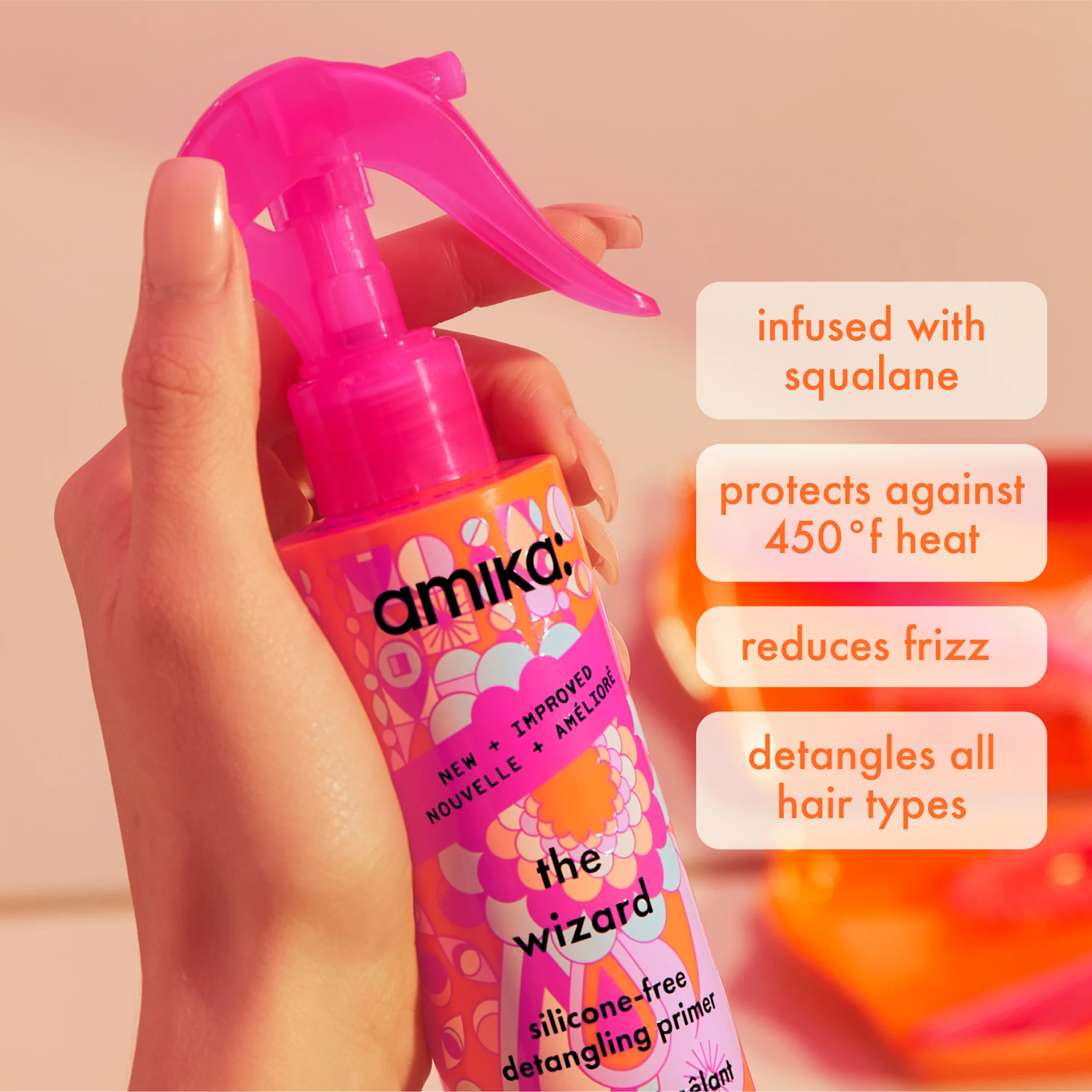 Amika The Wizard Silicone-Free Detangling Primer