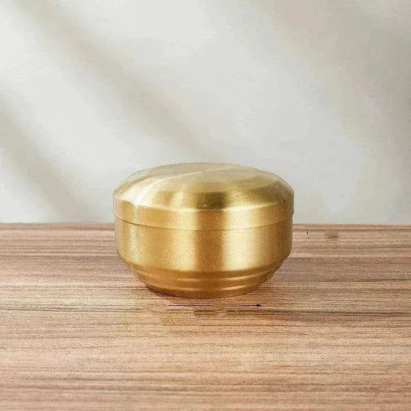 An Adorable Stainless Steel with Golden Tape Tureen Bowl