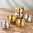 An Adorable Stainless Steel with Golden Tape Tureen Bowl