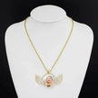 Angel Wings Medallions Custom Photo Pendant Necklace For Men Hip Hop Jewelry Iced Out Pendant Custom Engraved Name Memory Gift