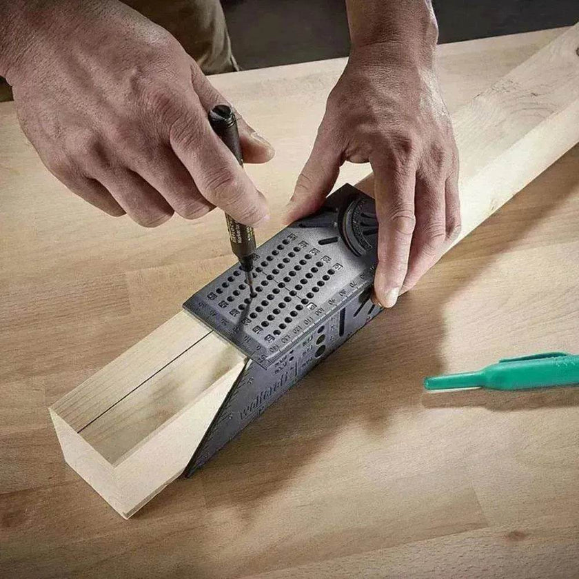 Angle measuring and positioning ruler
