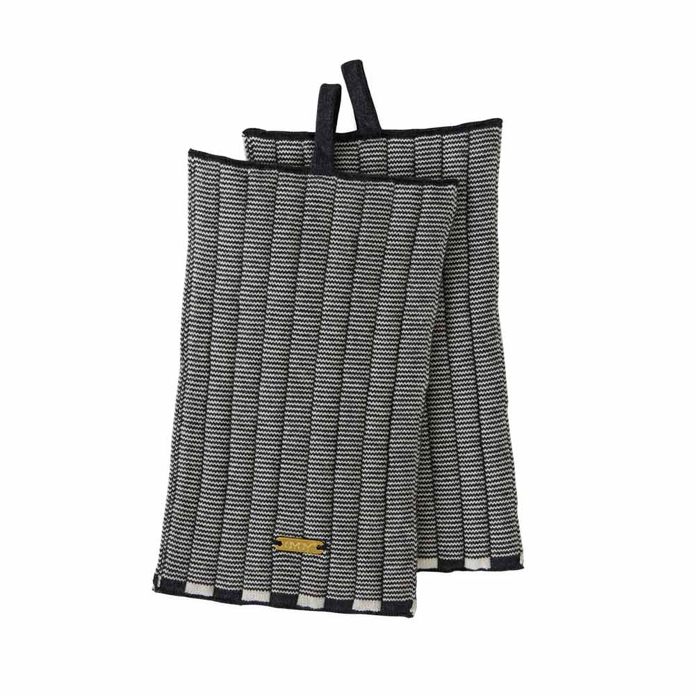 Stringa Potholder Offwhite / Anthracite - Pack of 2 - H26 x W15 cm