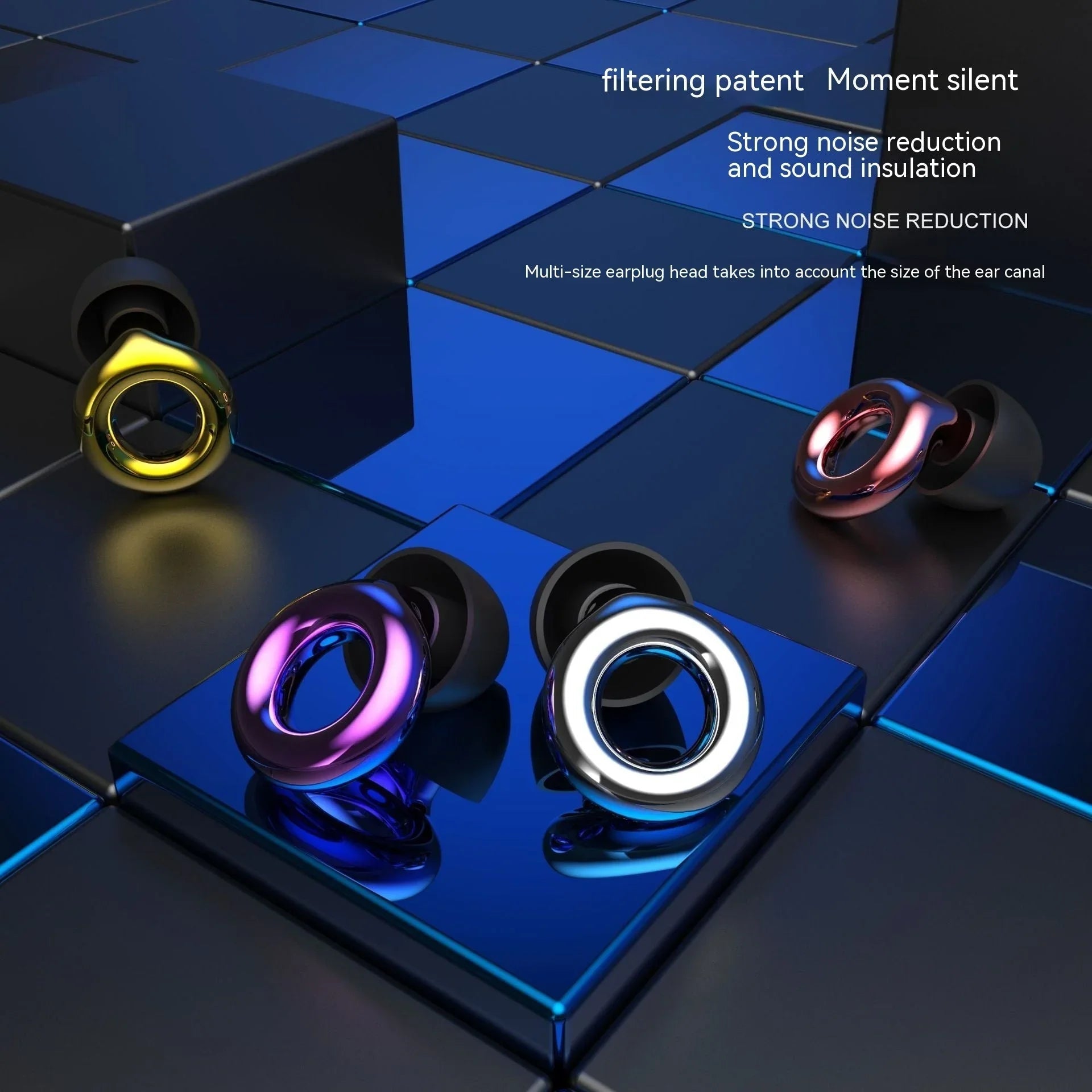 Noise-Cancelling Sleep Earplugs – Electroplated Silicone Ear Plugs | 24 Colours