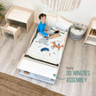 APPLE CRIB - Lit Montessori au sol avec barrières et étagères