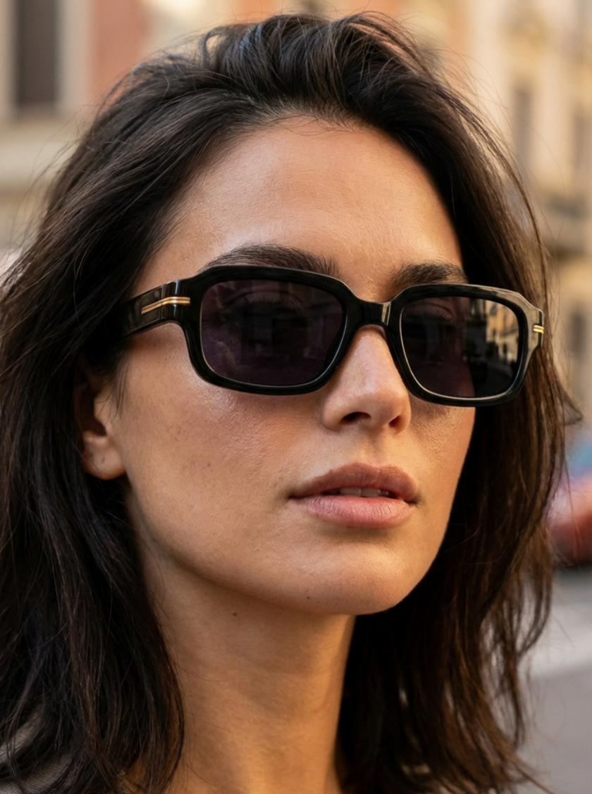 Rhea – Retro Rectangle Sunglasses | Bolero Eyewear