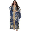 Arab  Chiffon Bronzing Robe Containing Belt Dress