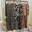 Arab  Dress With Printed Pleated Big Skirt