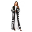 Arab  Stripe Loose Lace Cardigan Robe Female