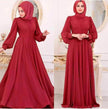 Arab  Women's Clothing Long Sleeve Chiffon Dress