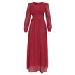 Arab  Women's Clothing Long Sleeve Chiffon Dress