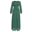 Arab  Women's Clothing Long Sleeve Chiffon Dress