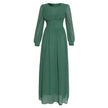 Arab  Women's Clothing Long Sleeve Chiffon Dress