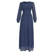 Arab  Women's Clothing Long Sleeve Chiffon Dress