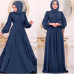 Arab  Women's Clothing Long Sleeve Chiffon Dress