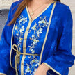 Arab  Women's Robes V-neck Suit Dress