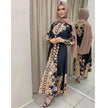 Arab  Women's Wear Arabic Print Swing Dress