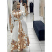 Arab  Women's Wear Arabic Print Swing Dress