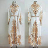 Arab  Women's Wear Arabic Print Swing Dress