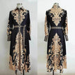 Arab  Women's Wear Arabic Print Swing Dress