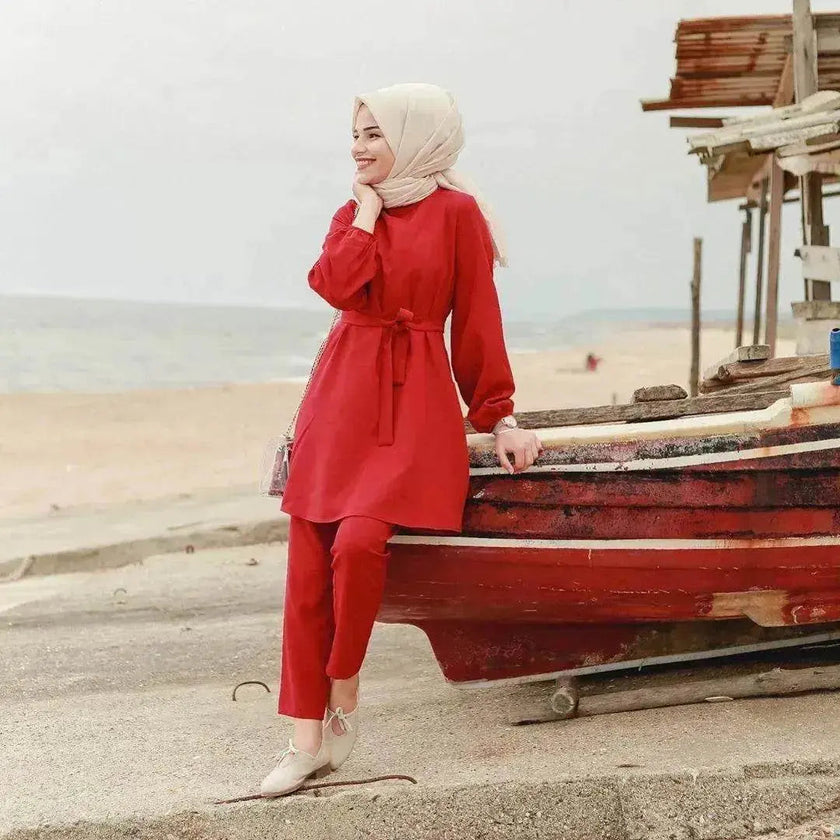 Arab girl Arab  plus size two-piece suit