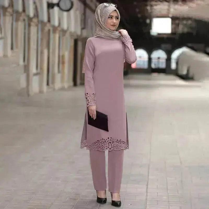 Arab  women's suit abaya two-piece suit