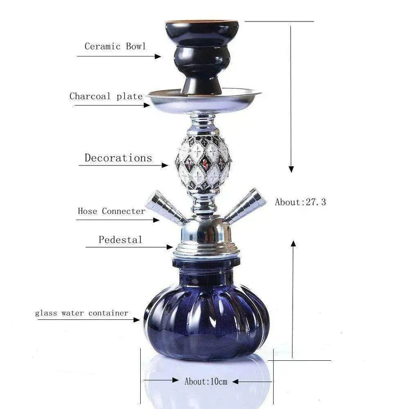 Arabian Shisha double pipe hookah set