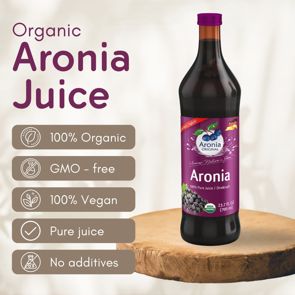 Jus d'aronia biologique, 700 ml (23,7 fl oz)