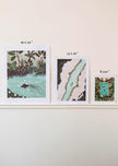 Swimming with Tigers Art Print