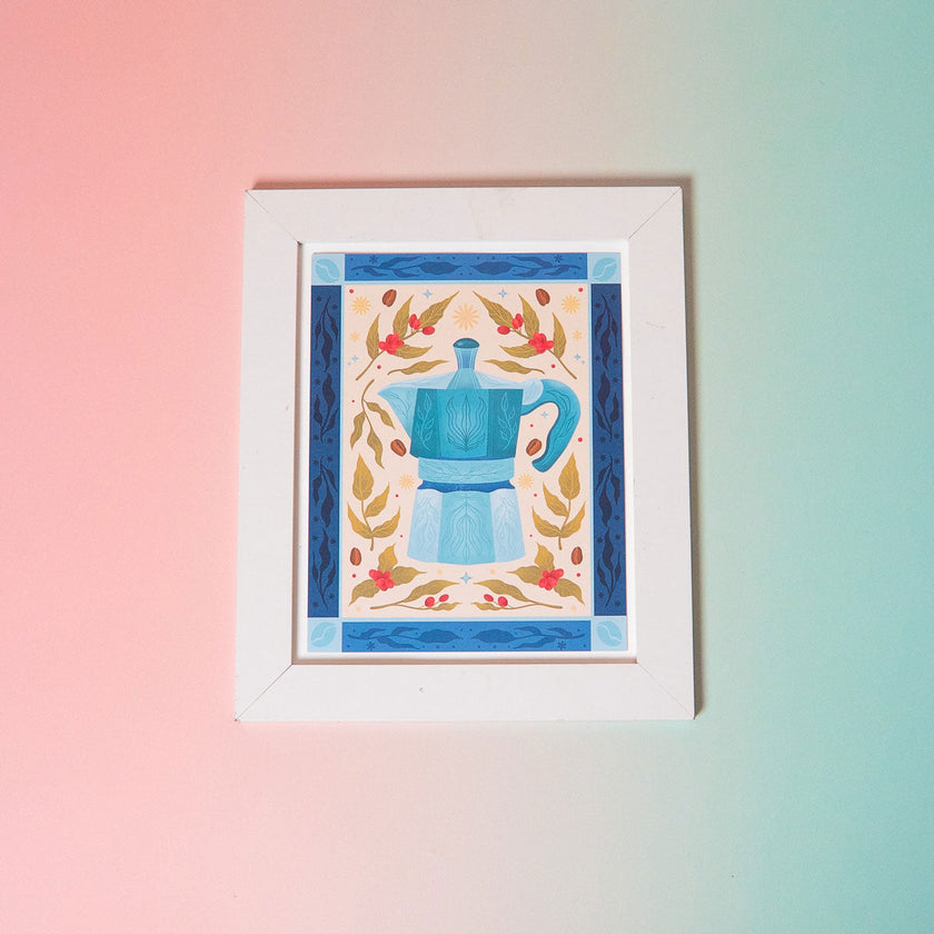 Moka Pot Coffee Art Print (7