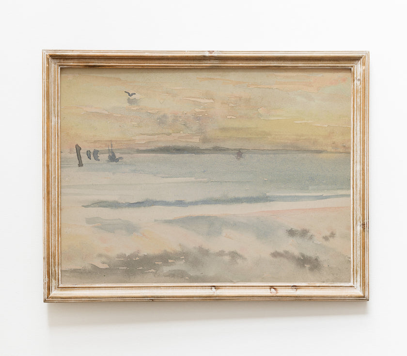 Vintage Coastal Landscape Art Print L0103