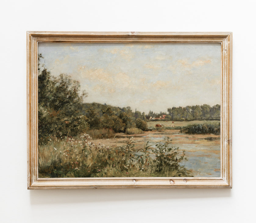 Vintage Field Landscape Art Print L0110