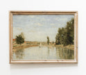 Vintage Nautical Landscape Art Print L0111
