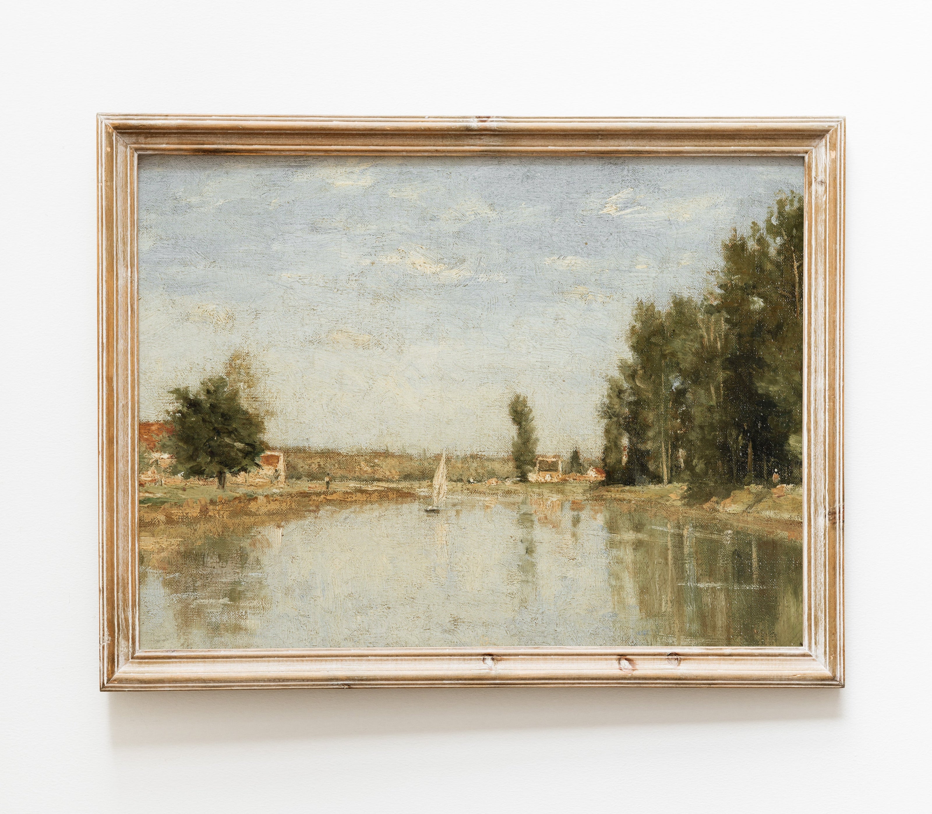 Vintage Nautical Landscape Art Print L0111