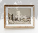 Vintage Neutral Landscape Art Print L0113