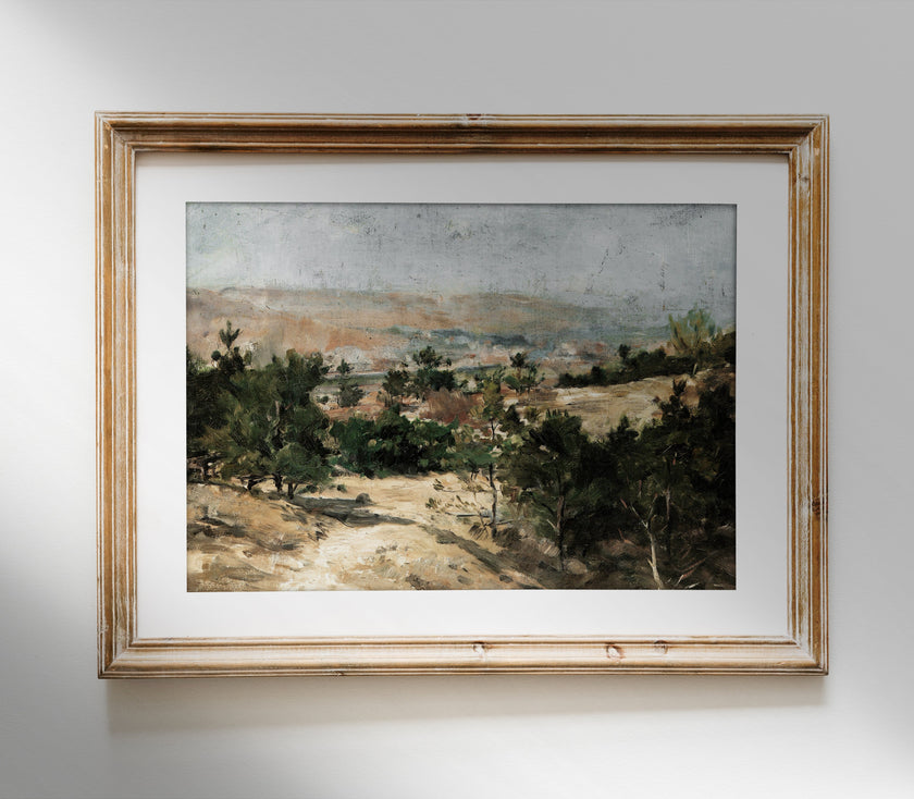 Vintage Village Landscape Art Print L0126