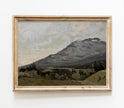 Vintage Muted Mountain Painting | Landscape Art Print L225