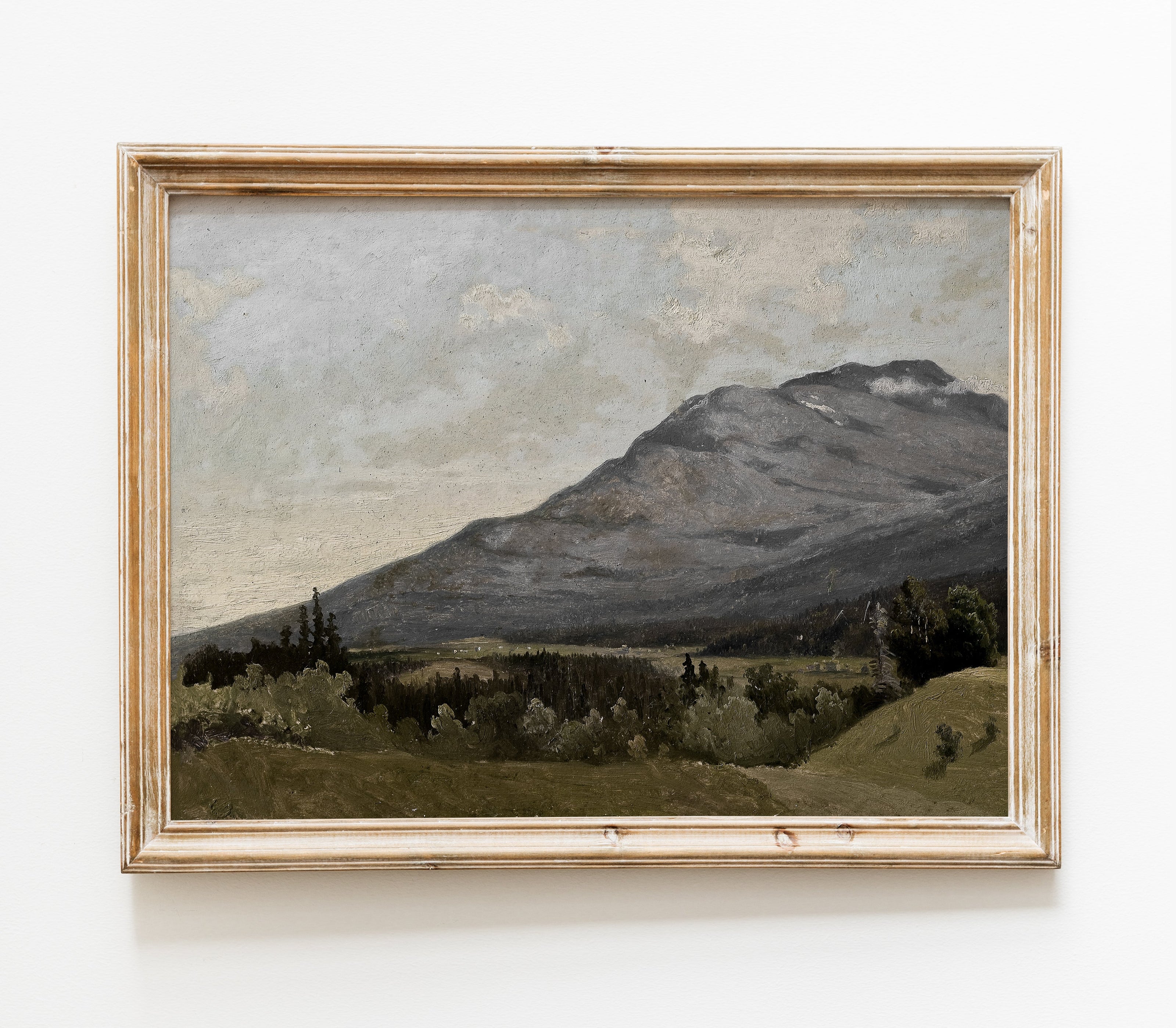 Vintage Muted Mountain Painting | Landscape Art Print L225