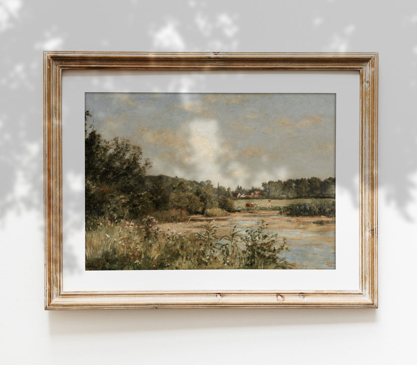 Vintage Field Landscape Art Print L0110