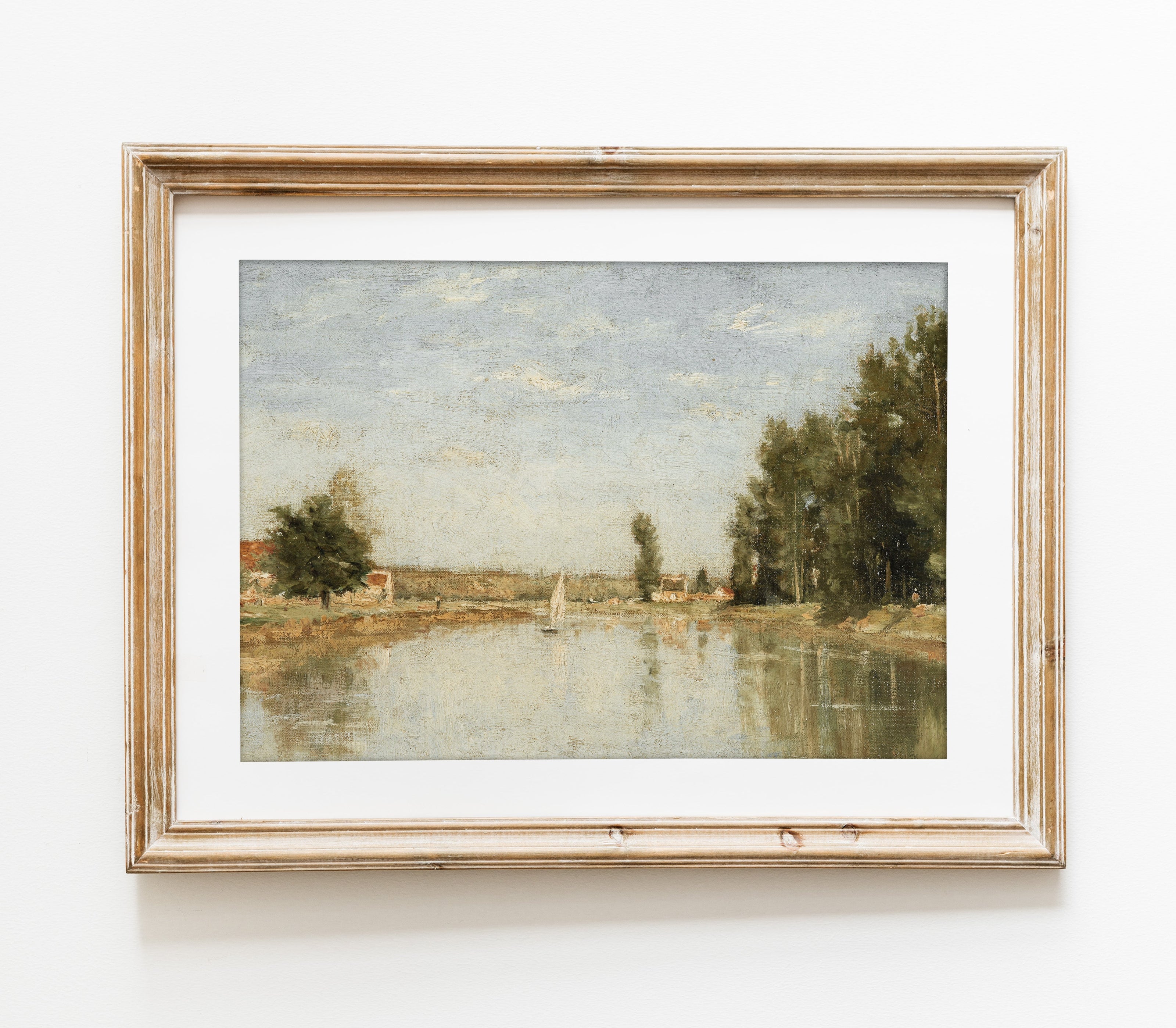 Vintage Nautical Landscape Art Print L0111