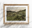 Vintage Village Landscape Art Print L0121