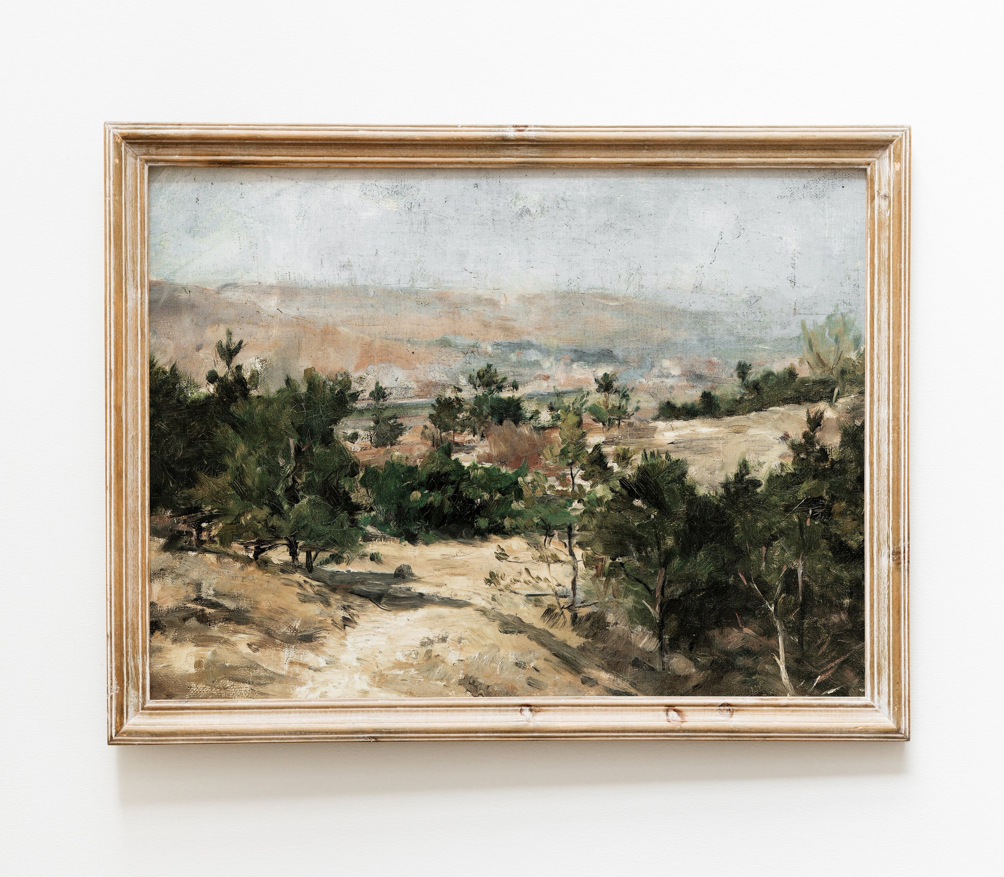 Vintage Village Landscape Art Print L0126