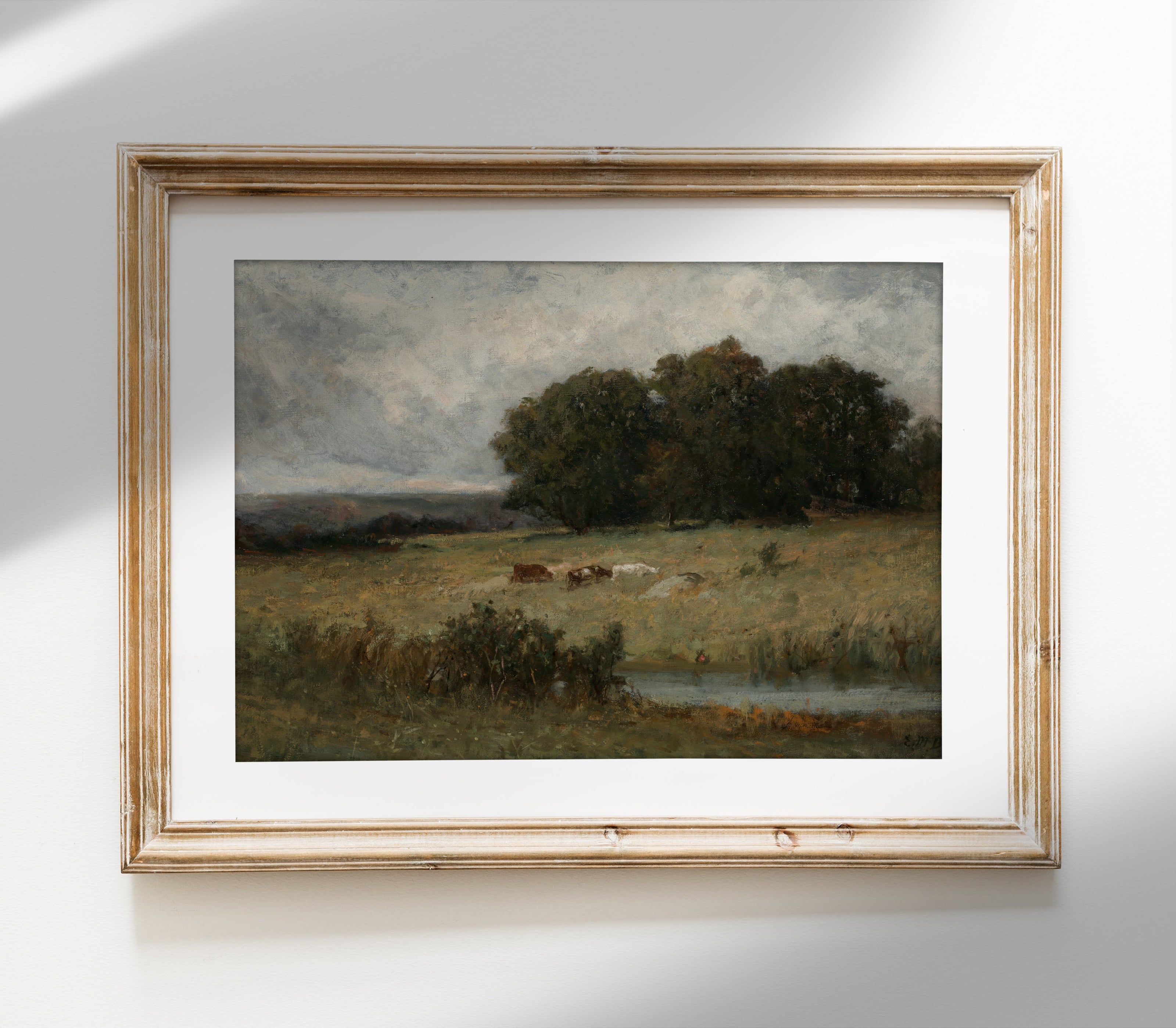 Vintage Farmland Fields Landscape Art Print L0133