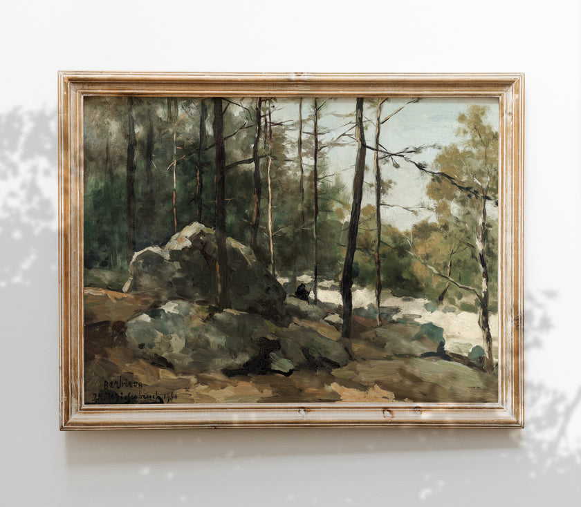 Vintage Trail Landscape Art Print L0138