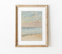 Vintage Pastel Coastal Landscape Art Print L0106