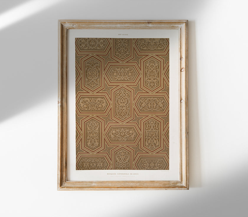 Vintage Arabic Textile Art Print SK0152