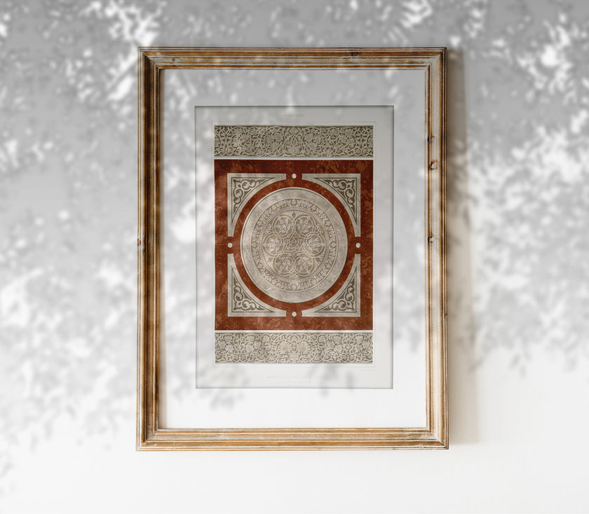 Vintage Arabic Mosque Textile Art Print SK0153